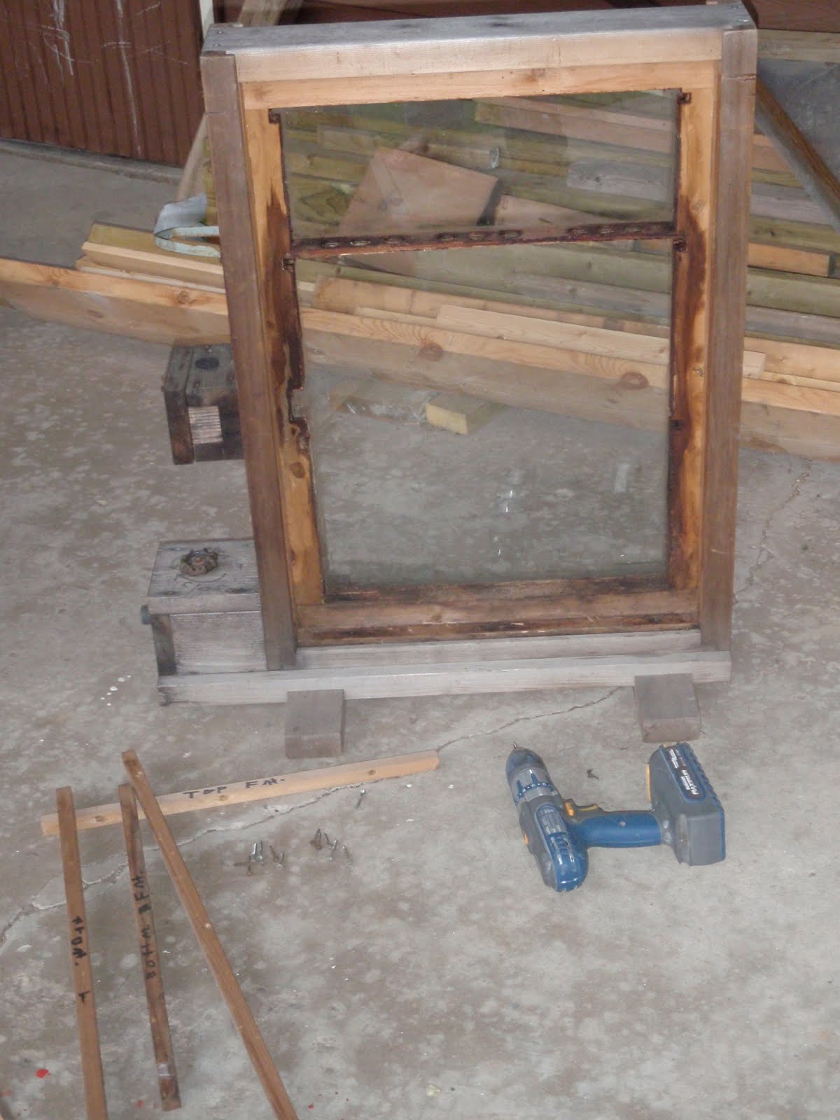 observation hive under construction